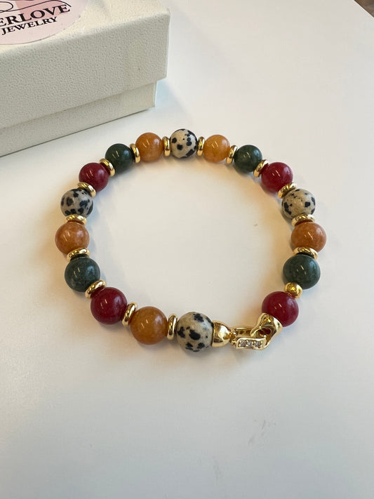 AGATE & DALMATIAN JASPER RANNEKORU