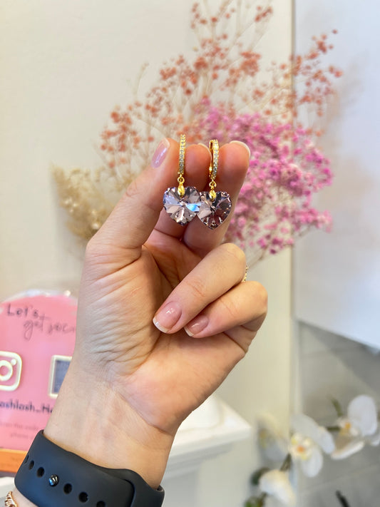 AMETHYST HEART – Swarovski korvakorut