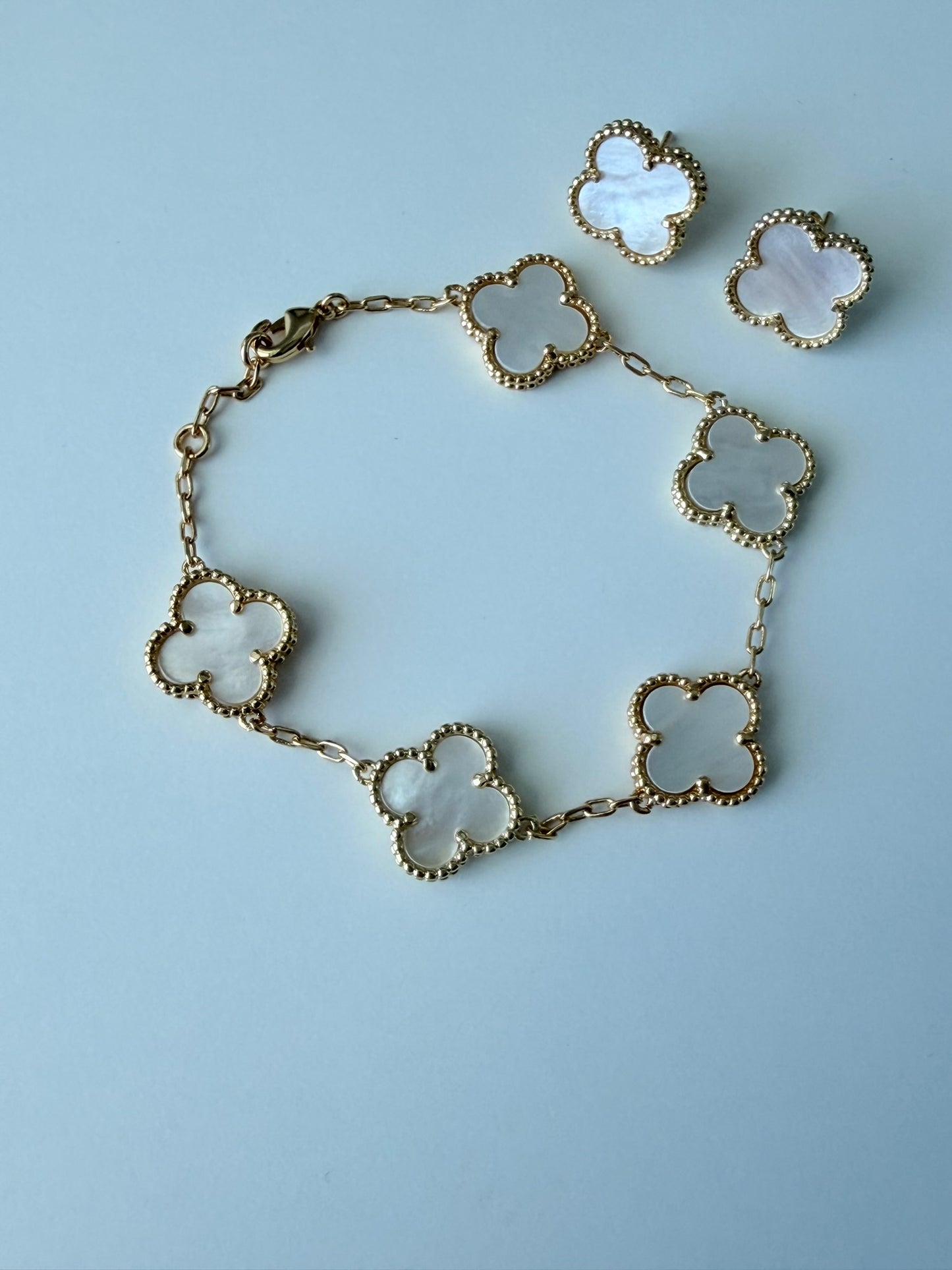 CLOVER JEWELRY SET (bracelet and earrings)