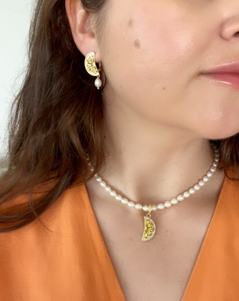 LEMON HELMI SETTI – Aito helmikaulakoru & korvakorut