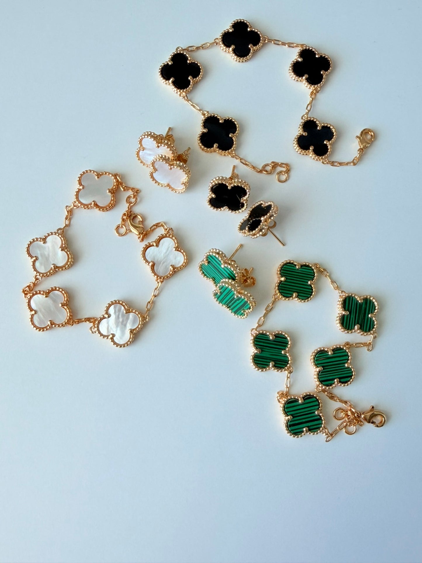 CLOVER JEWELRY SET (bracelet and earrings)