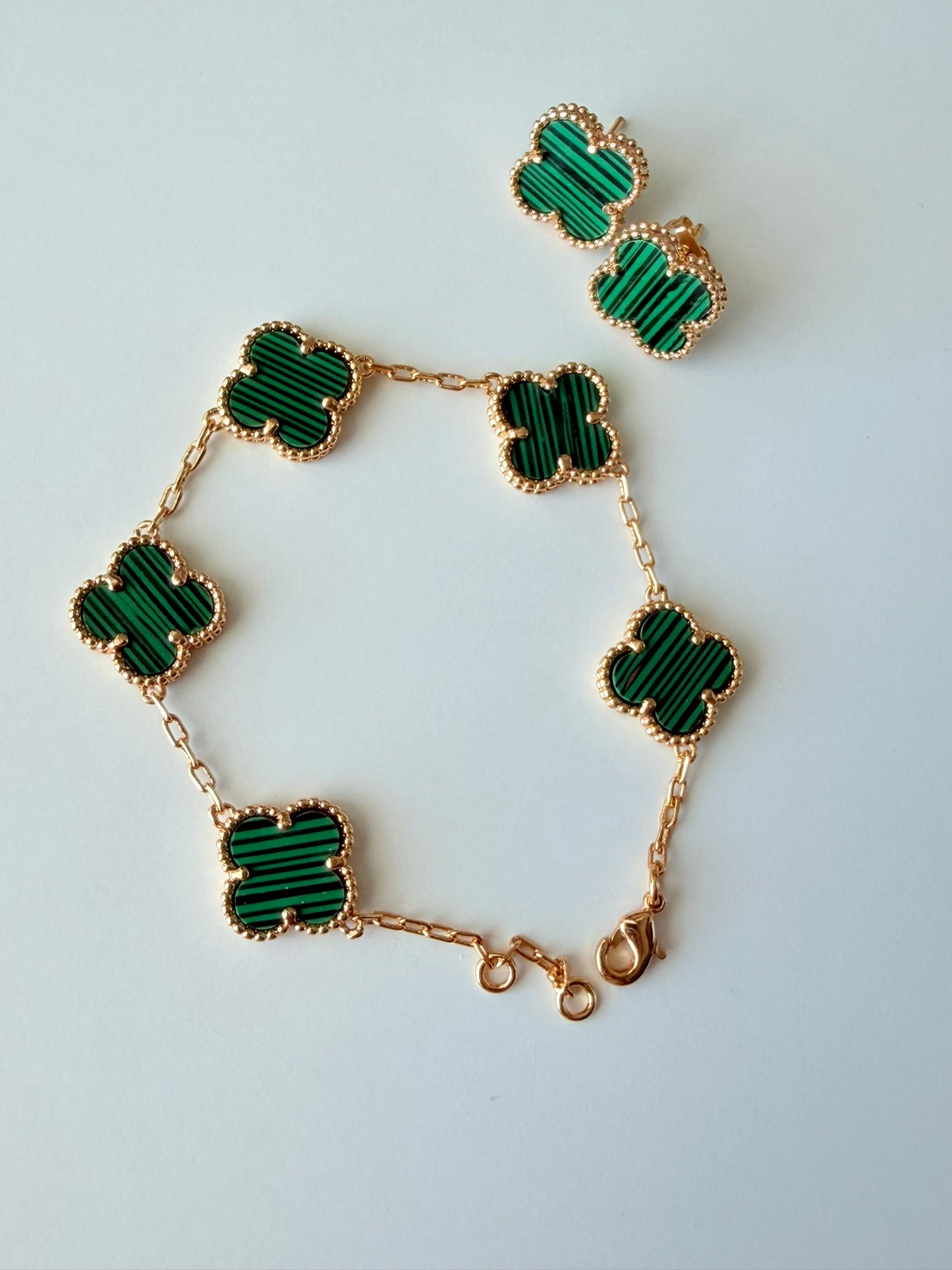CLOVER JEWELRY SET (bracelet and earrings)